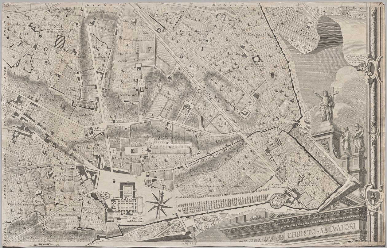 Nuova pianta di Roma data in luce da Giambattista Nolli l’anno MDCCXLVII, conosciuta come La Pianta Grande di Roma da Giovanni Battista Nolli