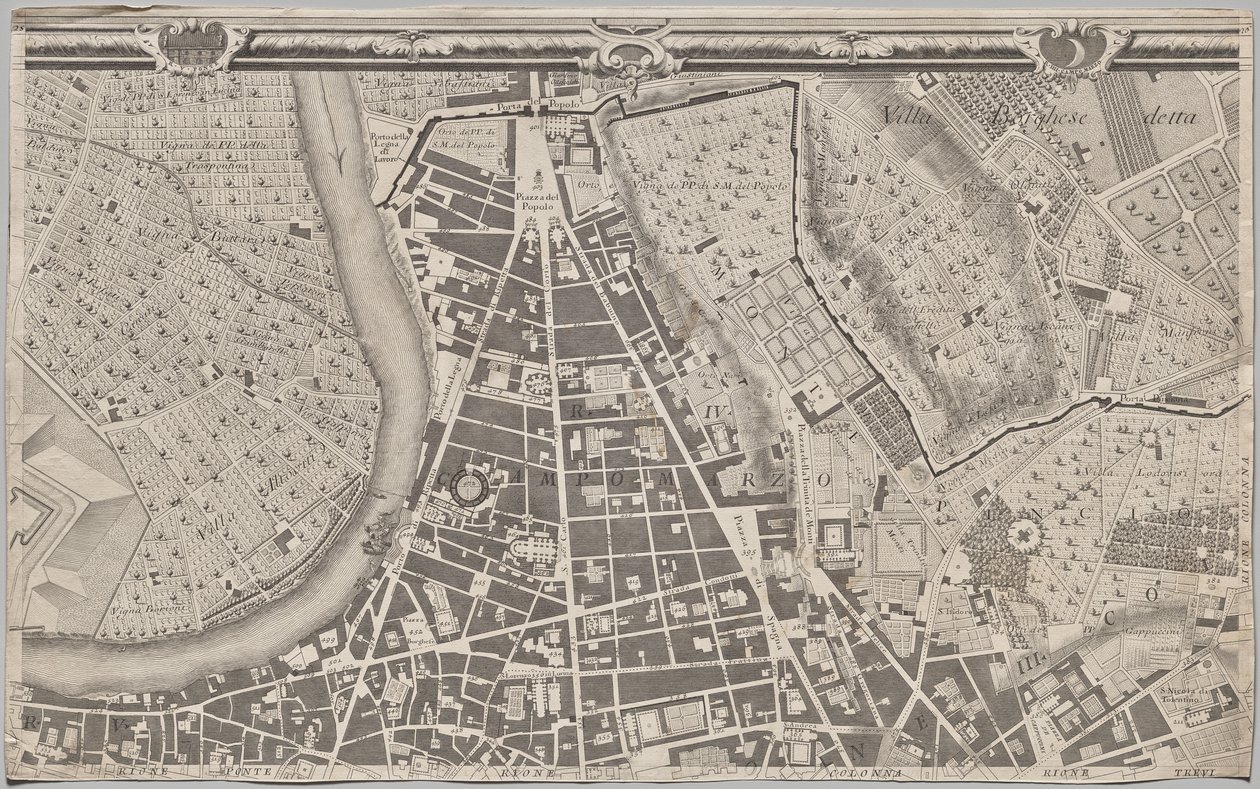 Nuova pianta di Roma data in luce da Giambattista Nolli l’anno MDCCXLVII, conosciuta come La Pianta Grande di Roma da Giovanni Battista Nolli