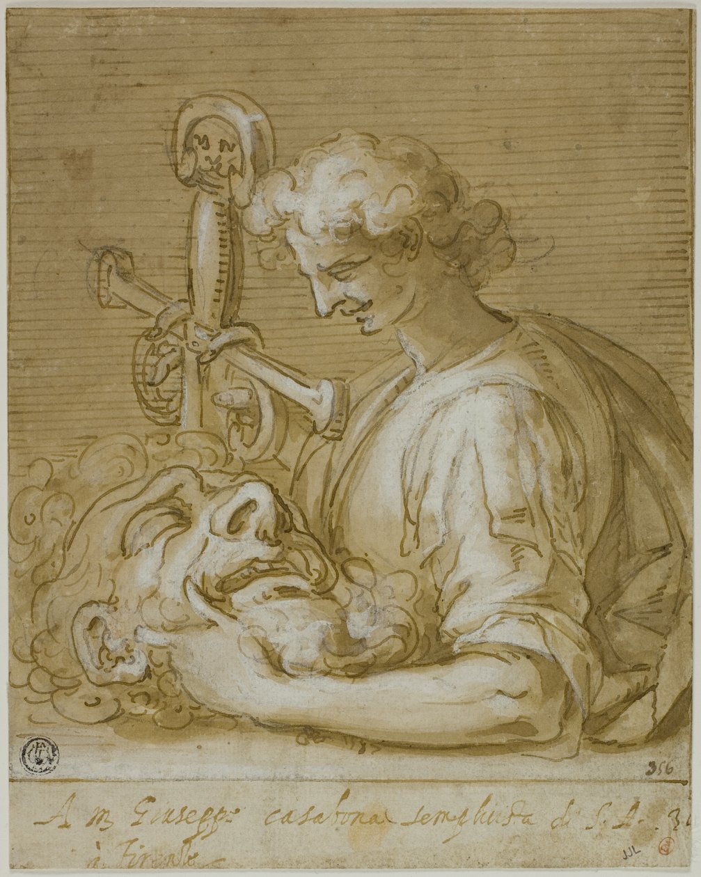 Davide con la testa e la spada di Golia da Giovanni Battista Paggi
