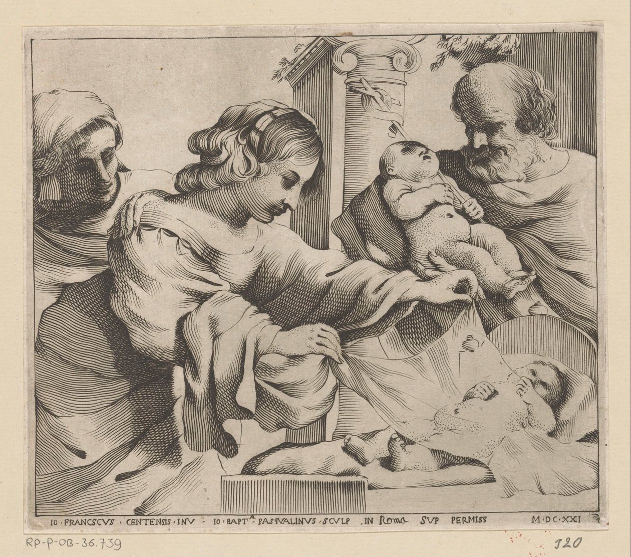 Sacra Famiglia con Anna e il giovane Giovanni Battista da Giovanni Battista Pasqualini