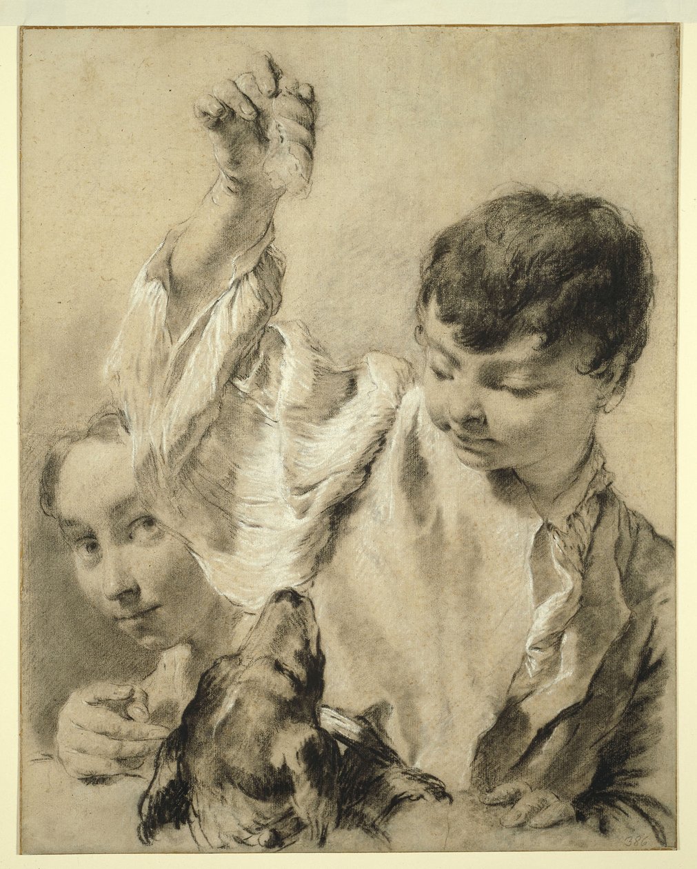 Giacomo dà da mangiare a un cane da Giovanni Battista Piazzetta