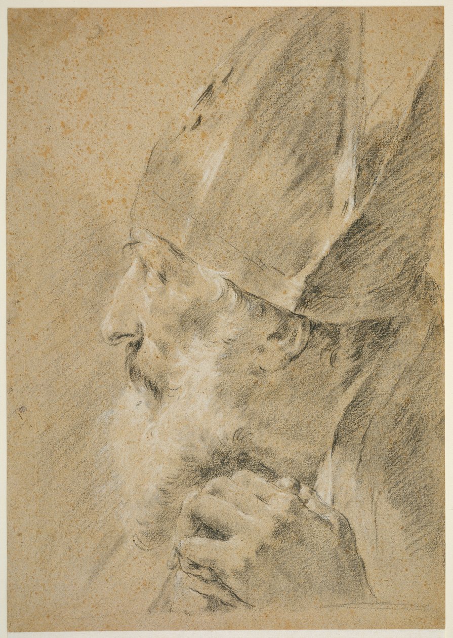 Profilo di un vescovo di fronte da Giovanni Battista Piazzetta