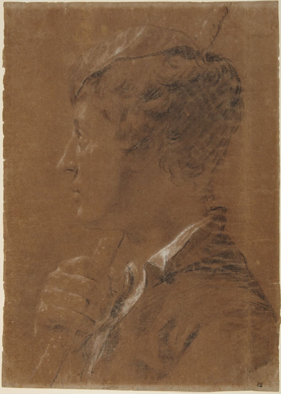 Profilo: Ragazzo con un bastone in mano da Giovanni Battista Piazzetta