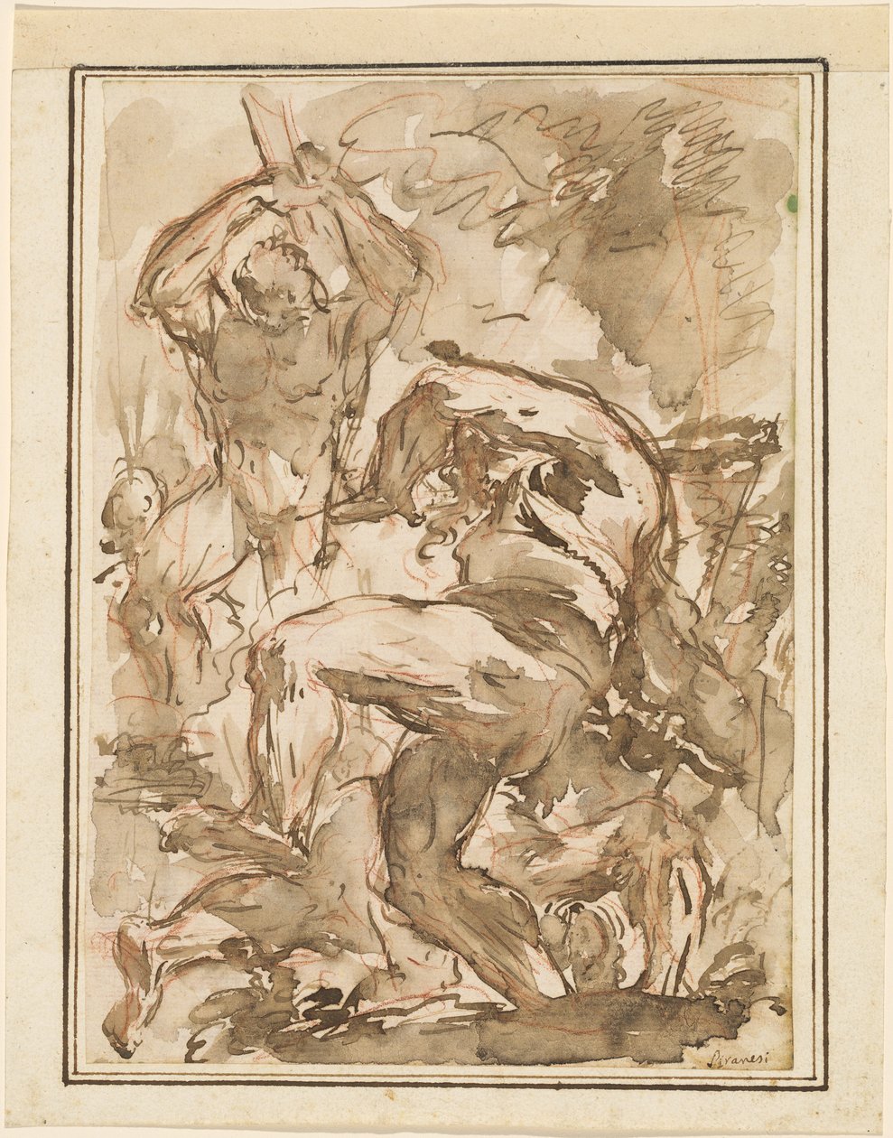 Una battaglia di uomini nudi da Giovanni Battista Piranesi
