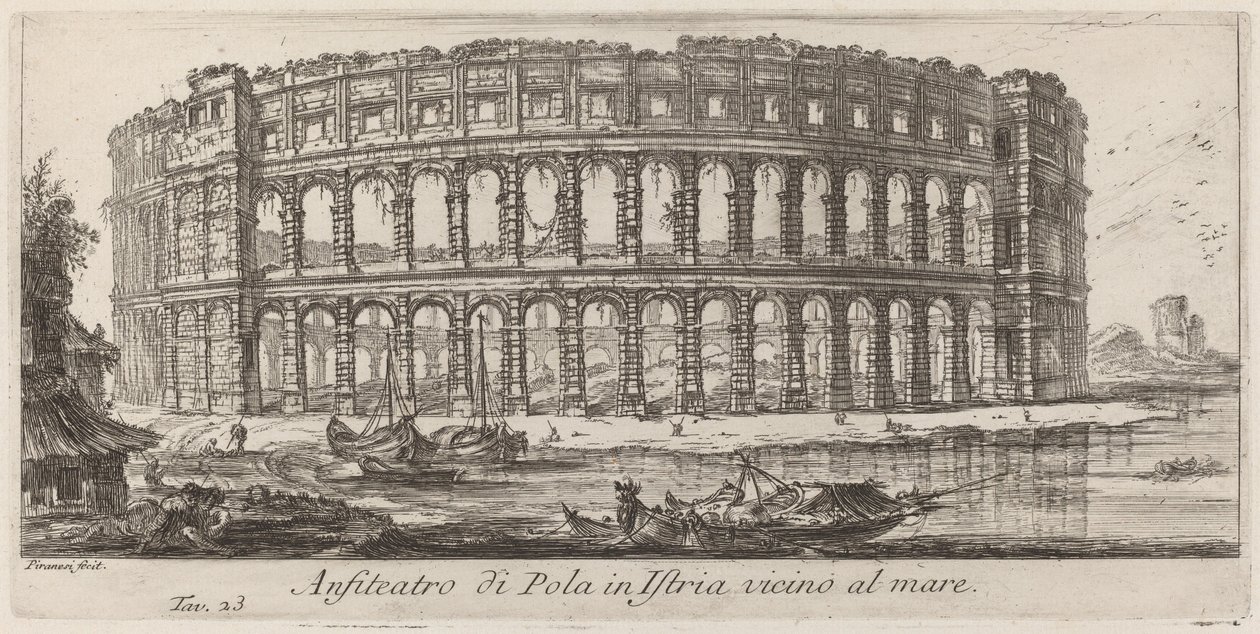 Anfiteatro di Pola in Istria da Giovanni Battista Piranesi