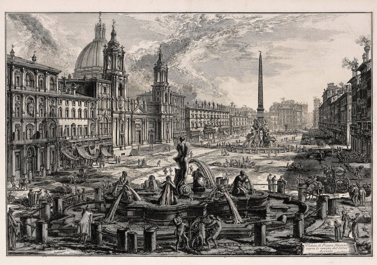 Veduta di Piazza Navona a Roma (da: Vedute di Roma) da Giovanni Battista Piranesi
