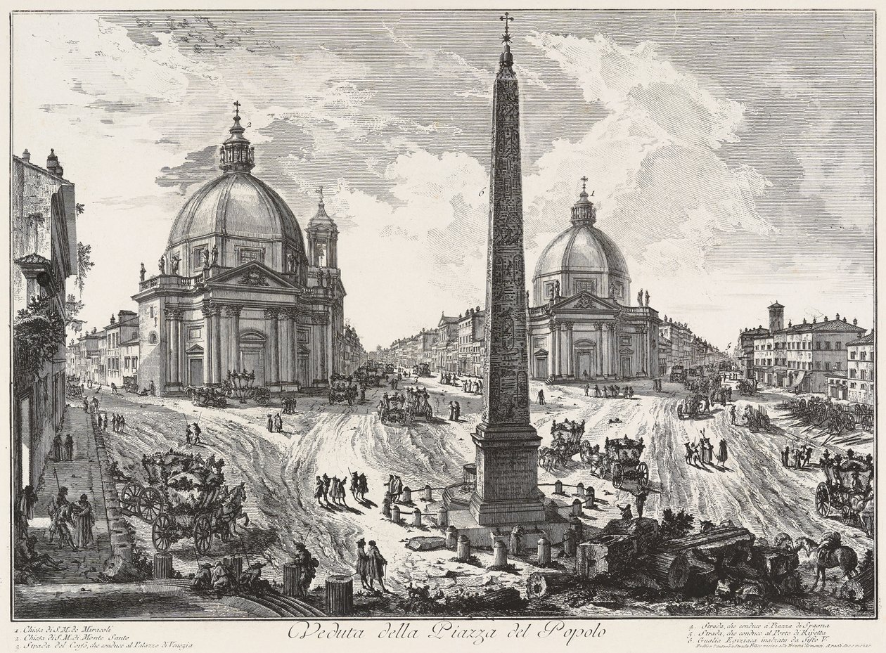 Veduta di Piazza del Popolo da Giovanni Battista Piranesi
