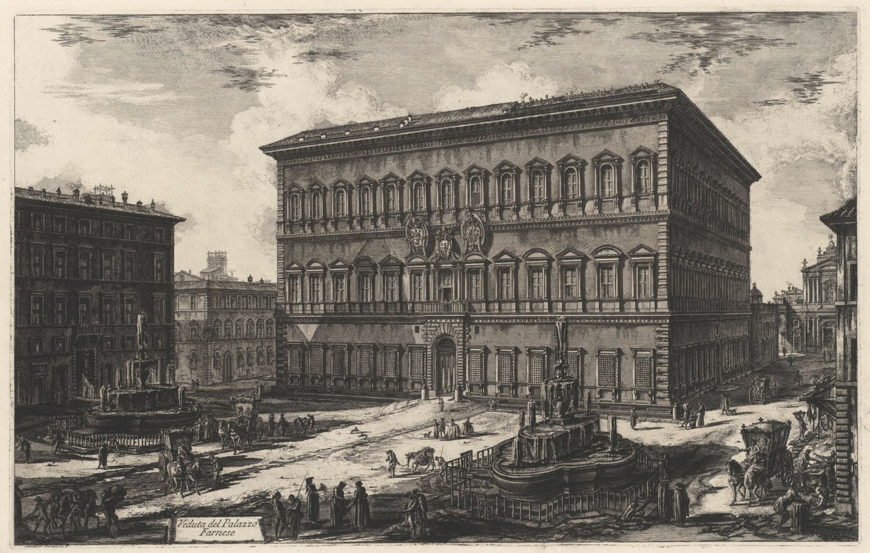 Veduta del Palazzo Farnese (da: Vedute di Roma) da Giovanni Battista Piranesi