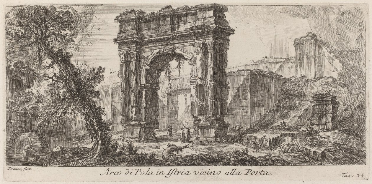 Arco di Pola in Istria da Giovanni Battista Piranesi