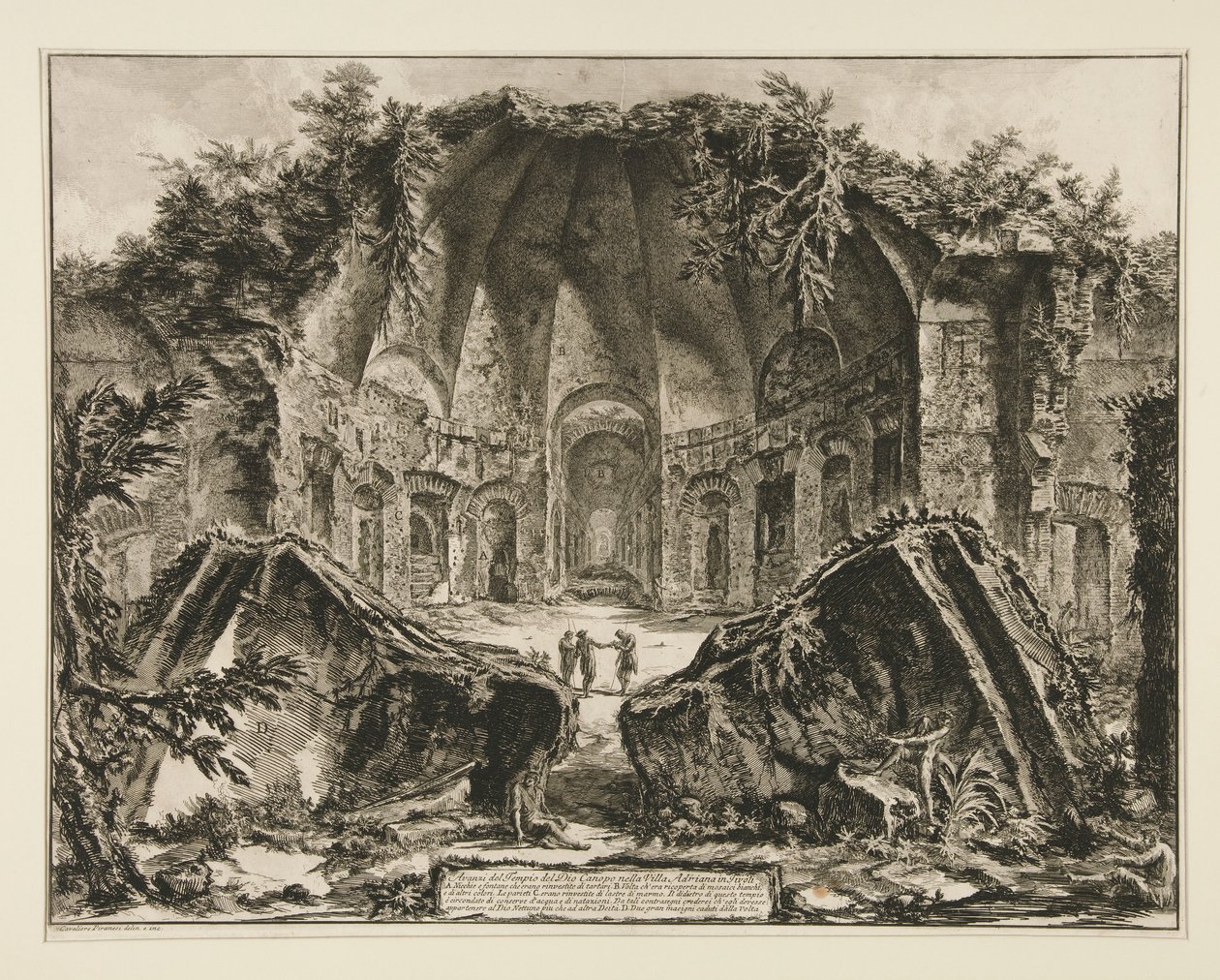Resti del Tempio del Dio Canopo nella Villa Adriana a Tivoli da Giovanni Battista Piranesi