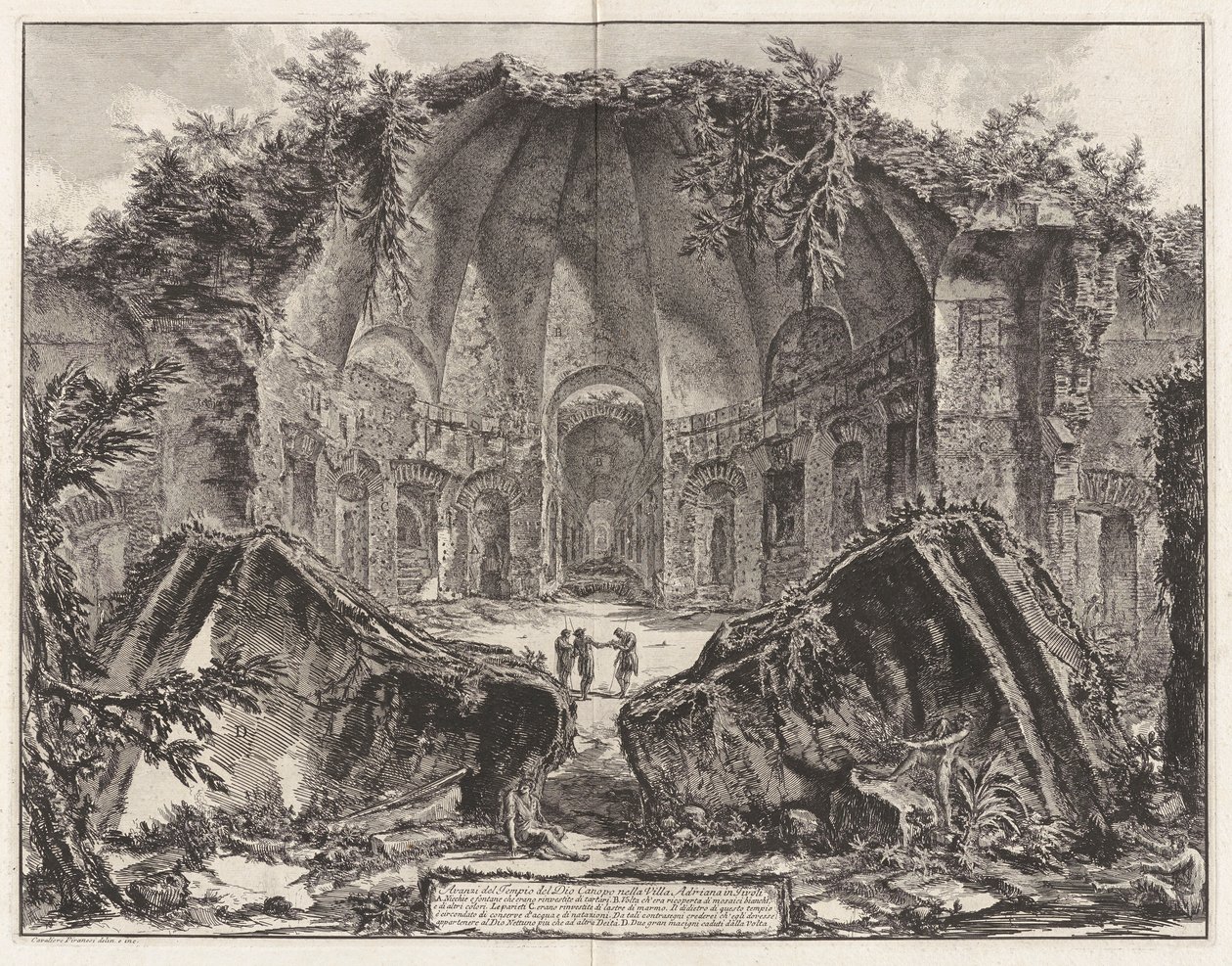 Avanzi del Tempio del Dio Canopo nella Villa Adriana a Tivoli da Giovanni Battista Piranesi