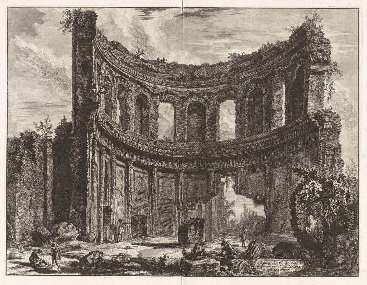 Avanzi del tempio detto di Apollo nella Villa Adriana vicino a Tivoli, da «Vedute di Roma» da Giovanni Battista Piranesi