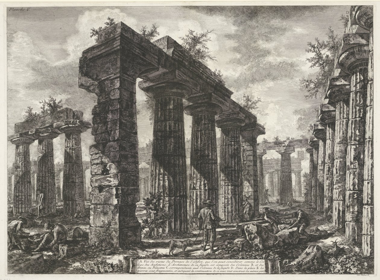 Basilica di Paestum a Paestum da Giovanni Battista Piranesi