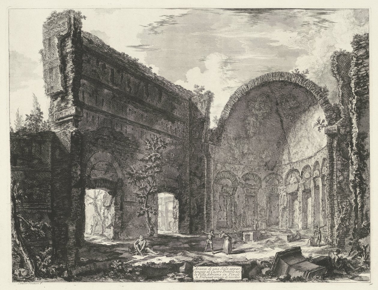 Biblioteca nella Villa Adriana a Tivoli da Giovanni Battista Piranesi