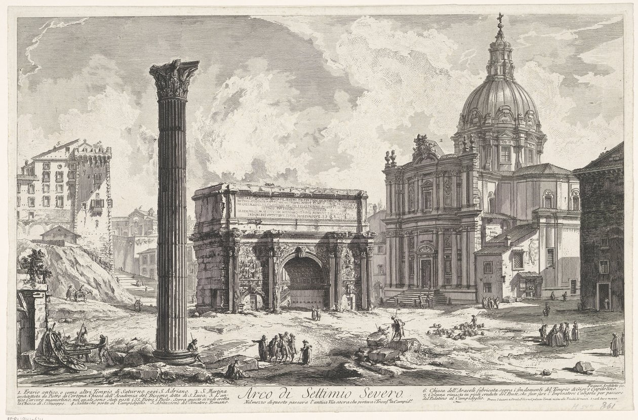 Arco di Settimio Severo nel Foro Romano da Giovanni Battista Piranesi