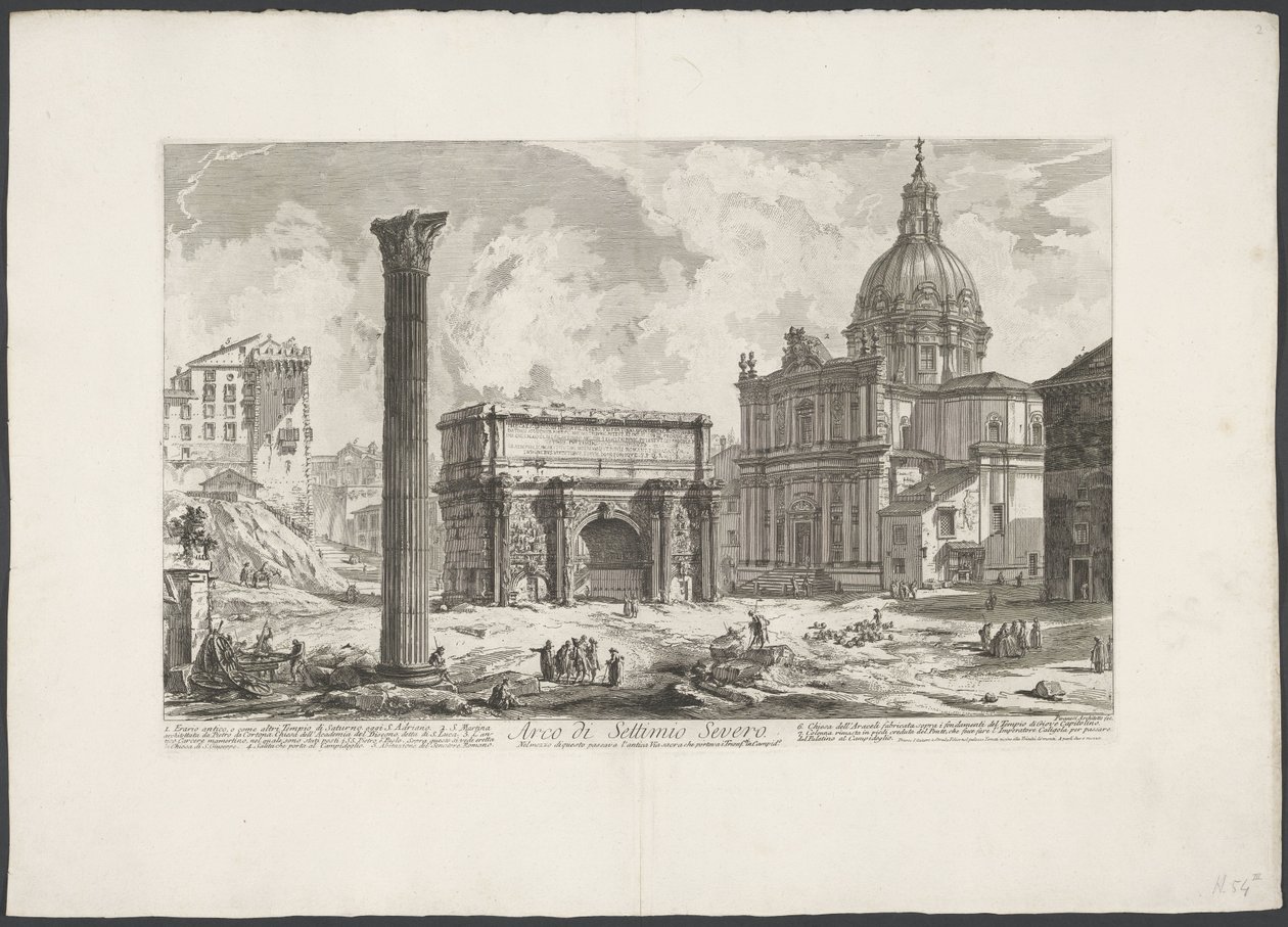 Arco di Settimio Severo al Foro Romano (serie di vedute di Roma) da Giovanni Battista Piranesi
