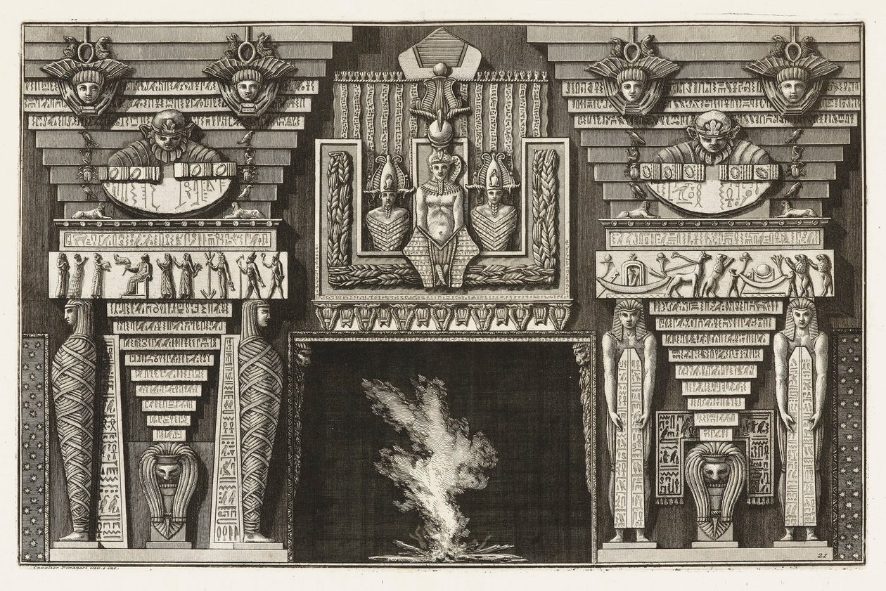 Bound Print, Etruscan Chimneypiece, from Diverse Maniere d