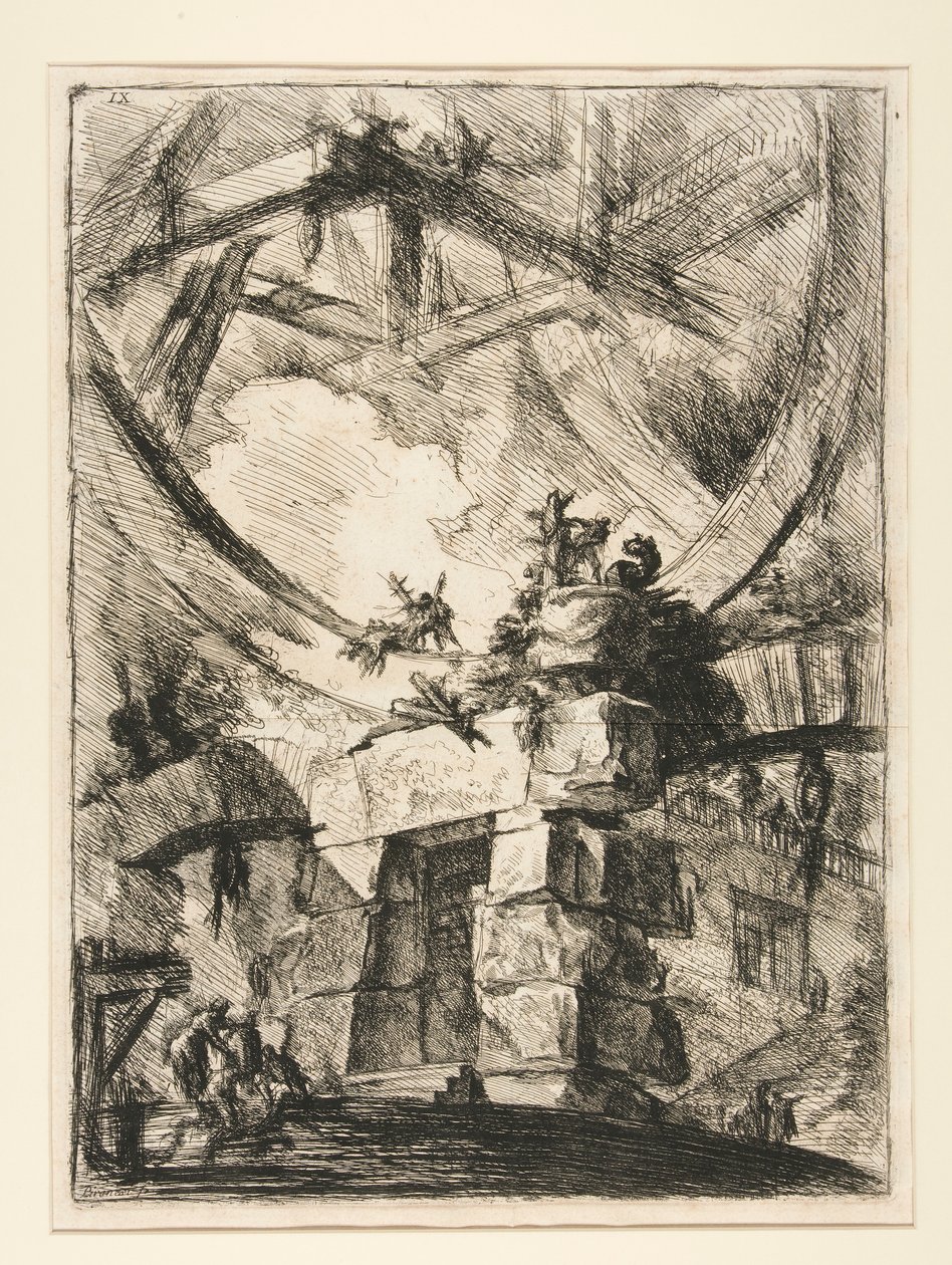 Carceri, IX: La ruota gigante da Giovanni Battista Piranesi