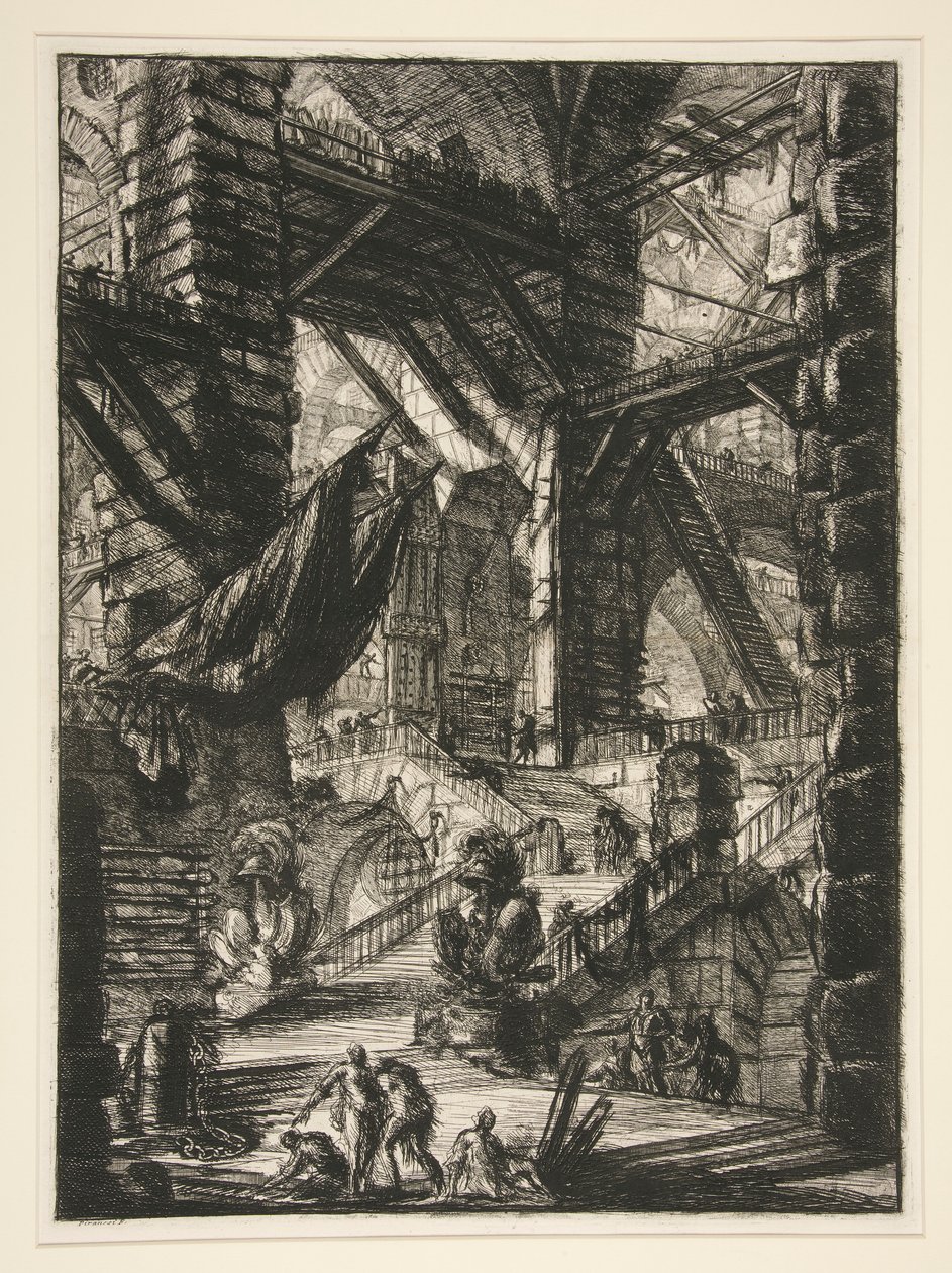 Carceri, VIII: La Scala con Trofei da Giovanni Battista Piranesi
