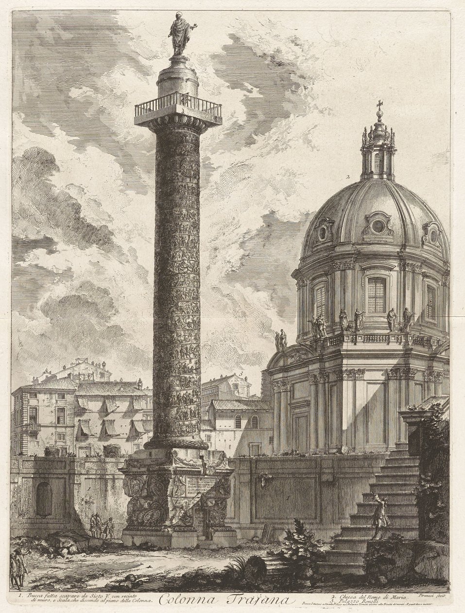 Colonna Traiana, da Vedute di Roma (Vedute di Roma) da Giovanni Battista Piranesi