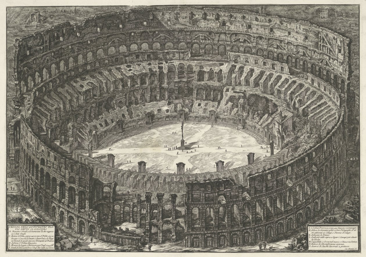 Colosseo a Roma da Giovanni Battista Piranesi