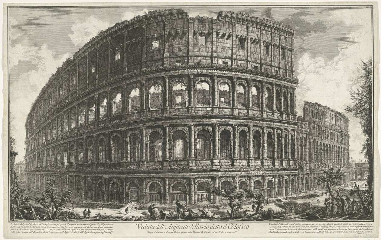 Colosseo a Roma (vedute di Roma disegnate e incise da Giambattista Piranesi) da Giovanni Battista Piranesi