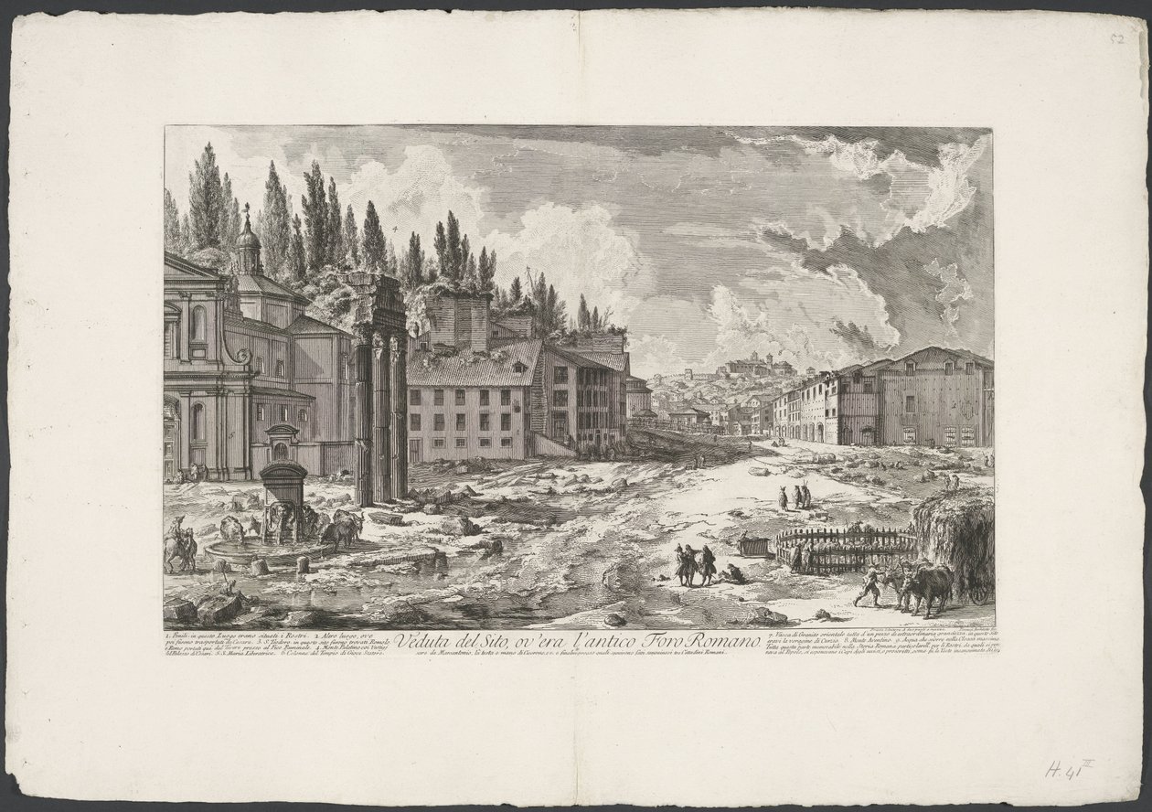 Foro Romano con il Tempio di Giove Stator a Roma da Giovanni Battista Piranesi