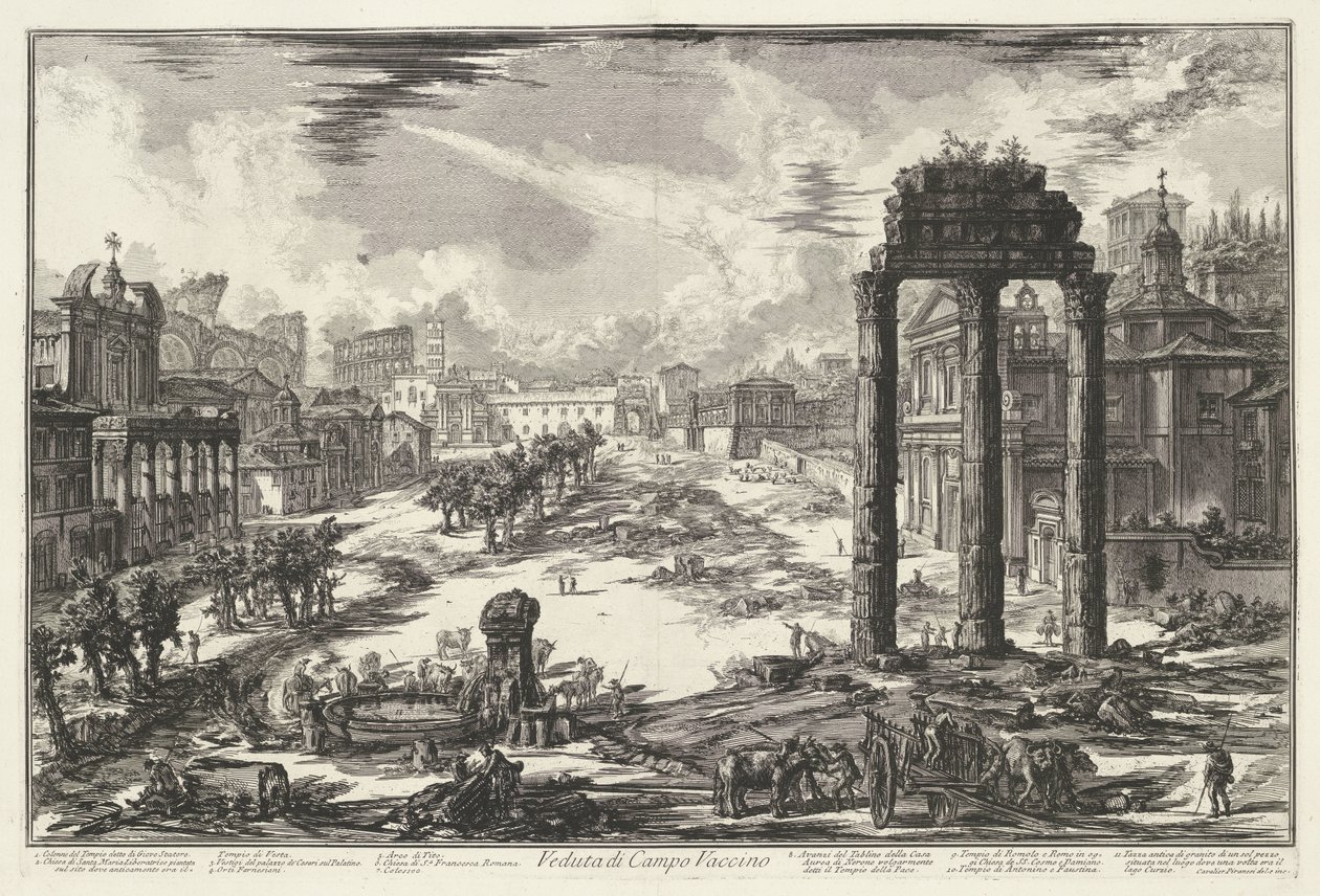 Forum Romanum a Roma da Giovanni Battista Piranesi