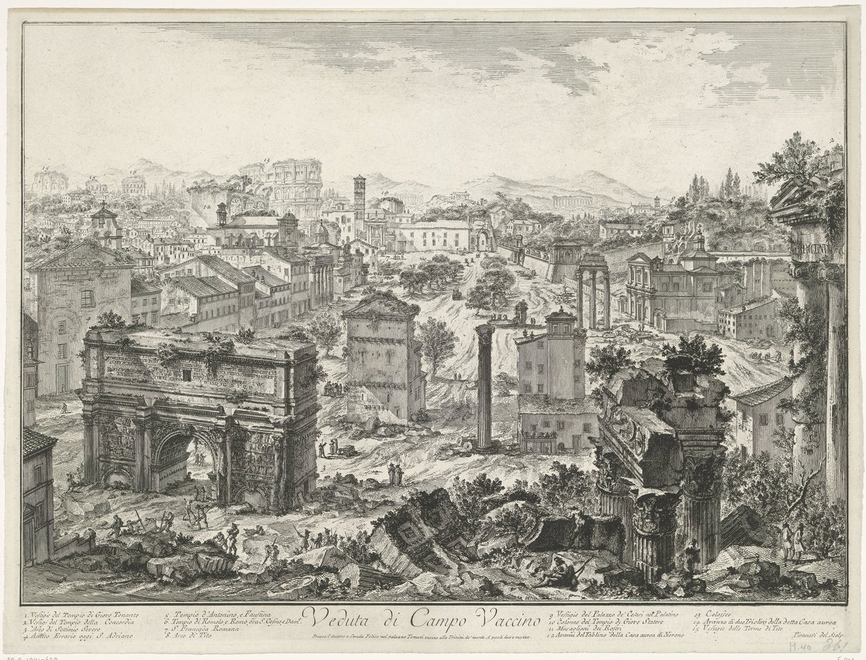 Foro Romano a Roma (Veduta di Campo Vaccino) da Giovanni Battista Piranesi