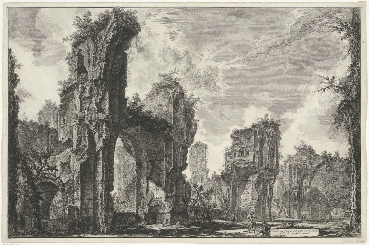 Rovine del Sisto, o sia della gran sala delle Terme Antoniniane da Giovanni Battista Piranesi
