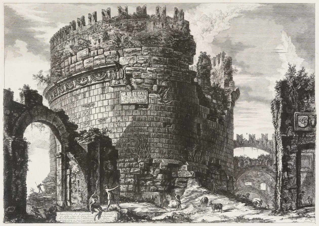 Tomba di Cecilia Metella da Giovanni Battista Piranesi
