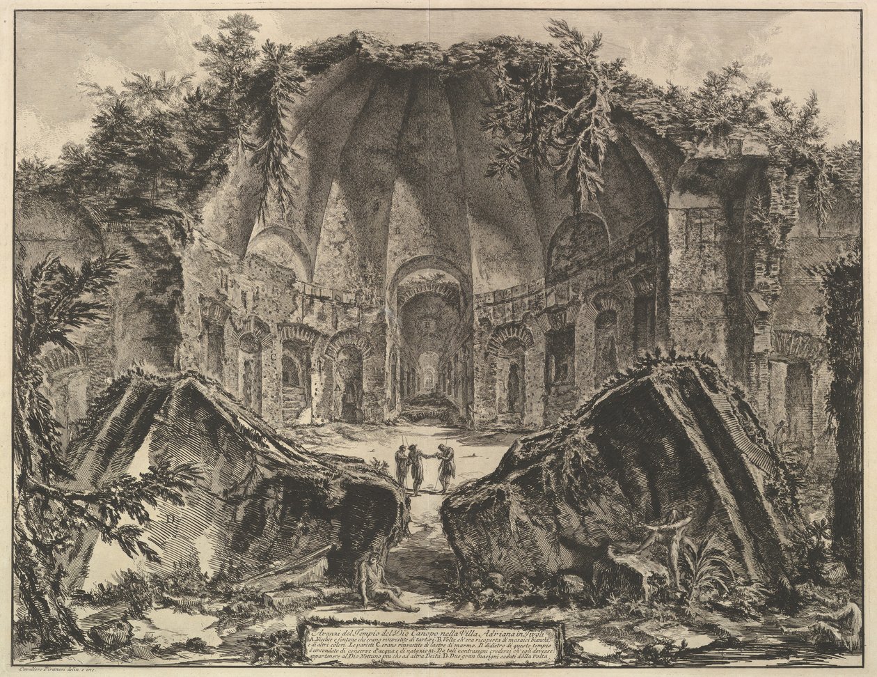 Villa Adriana: Il Canopo Avanzi del Tempio Dio Canopo nella Villa Adriana a Tivoli, ca. 1769 da Giovanni Battista Piranesi