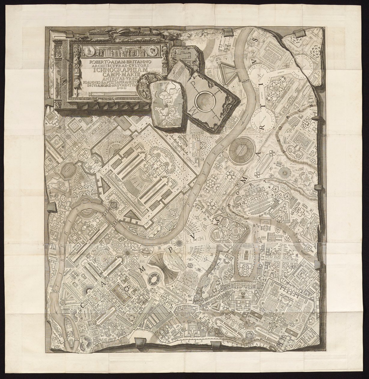 ICHNOGRAPHIAM CAMPI MARTII ANTIQUAE URBIS (Ichnographia del Campo Marzio della Città Antica) da Giovanni Battista Piranesi