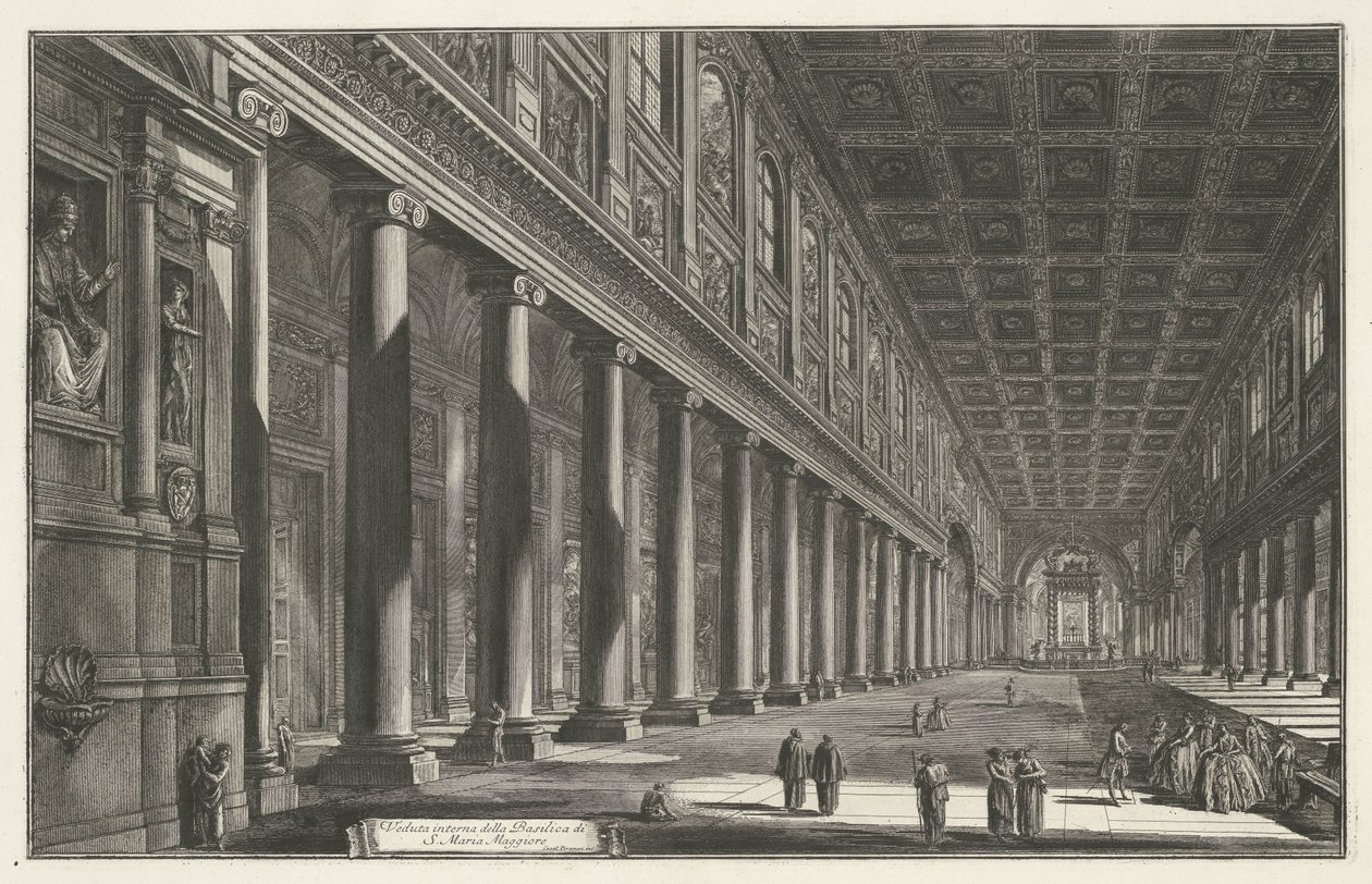 Interno di Santa Maria Maggiore a Roma da Giovanni Battista Piranesi