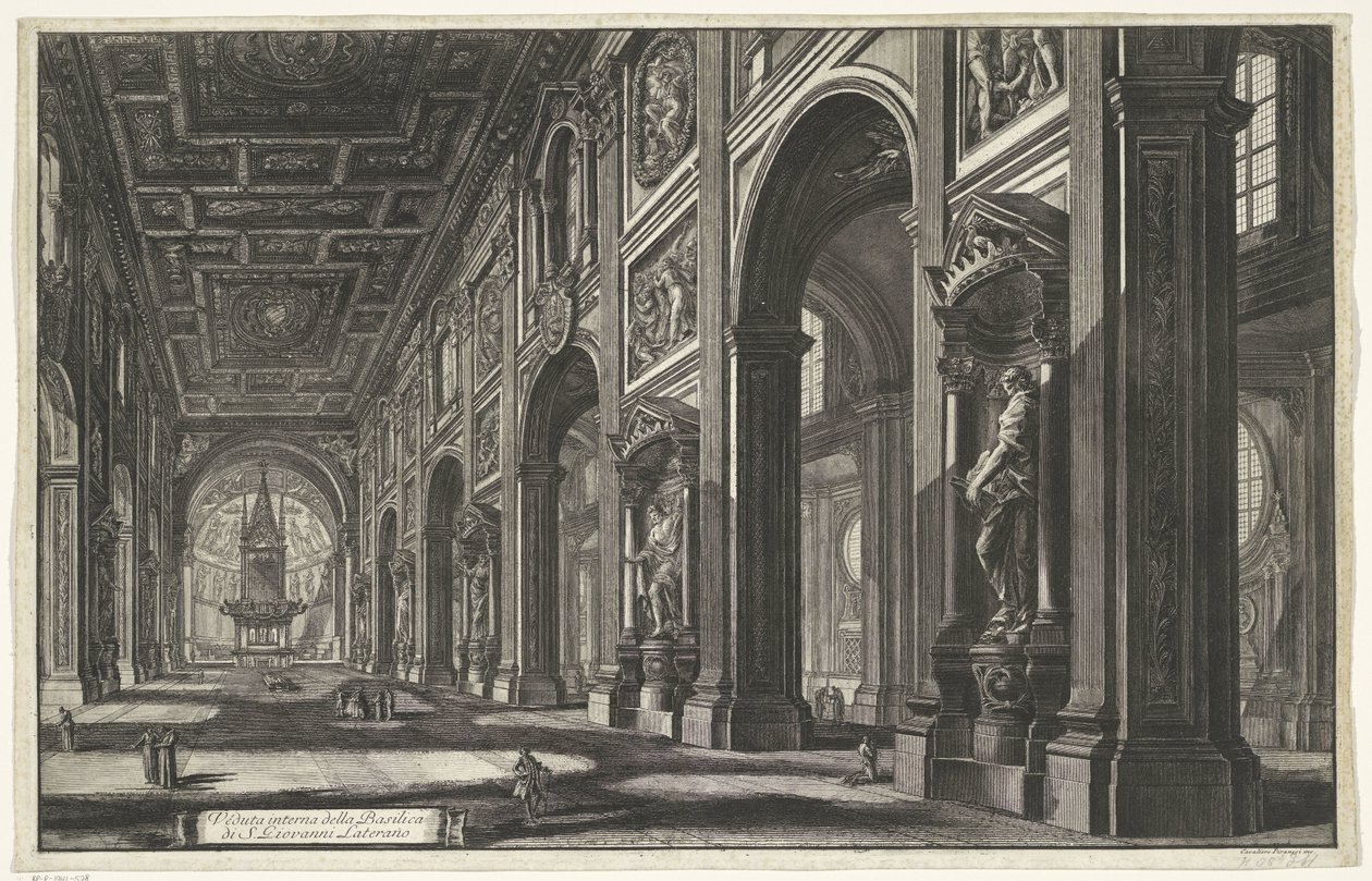 Interno della Basilica di San Giovanni in Laterano a Roma da Giovanni Battista Piranesi