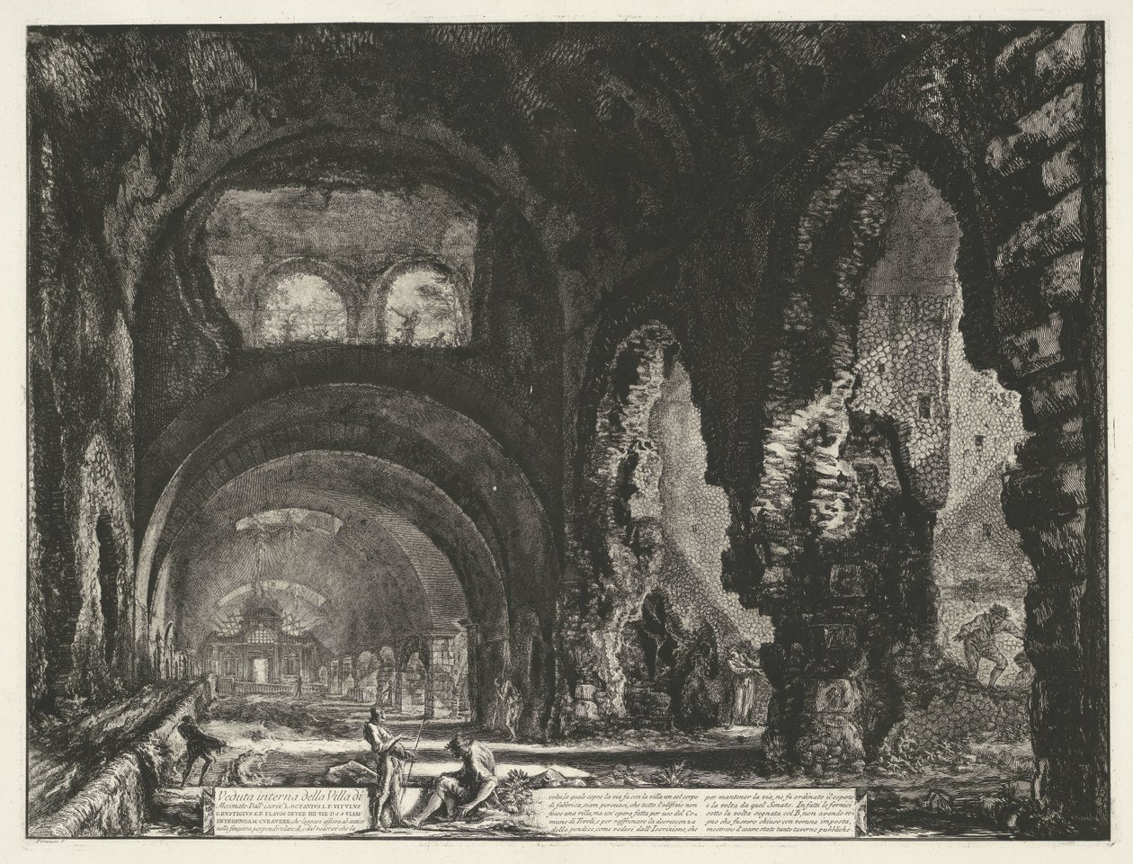 Interno del Tempio di Ercole Vincitore a Tivoli da Giovanni Battista Piranesi