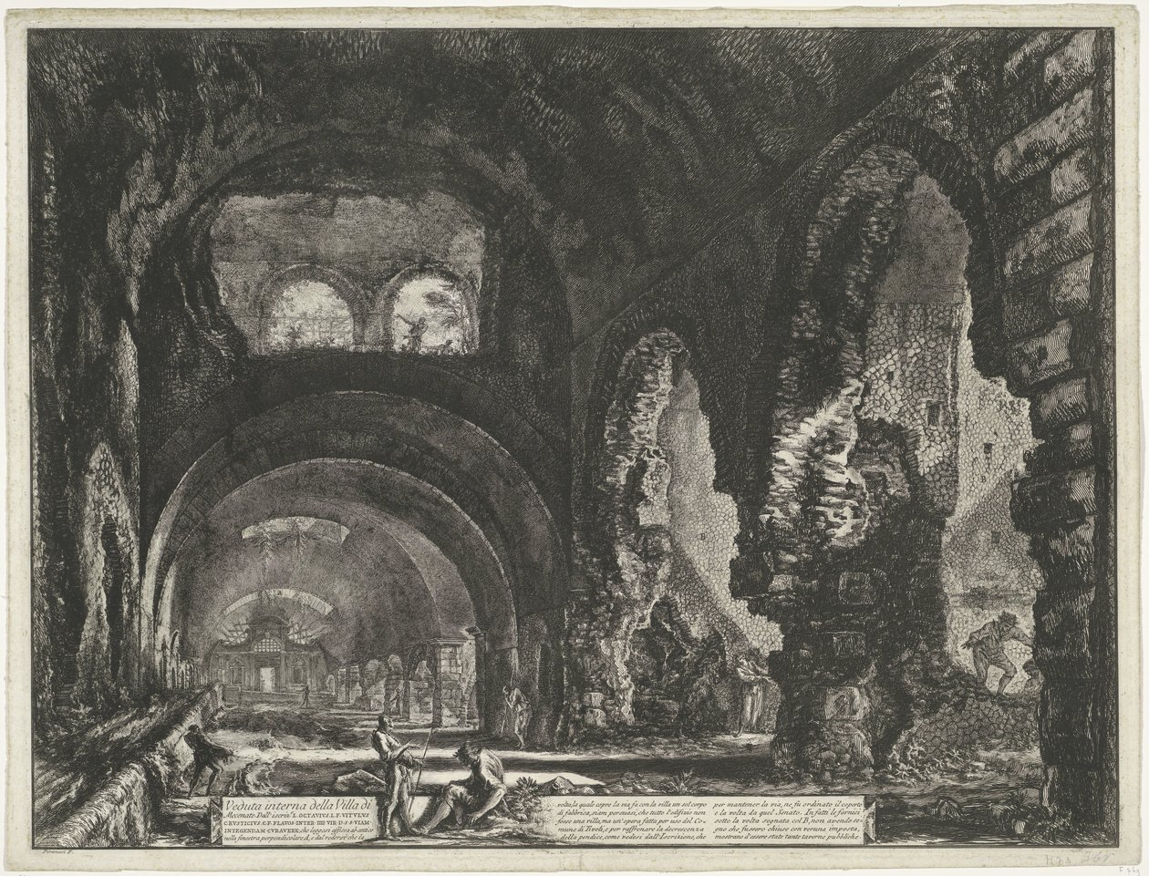 Interno del Tempio di Ercole Vincitore a Tivoli da Giovanni Battista Piranesi