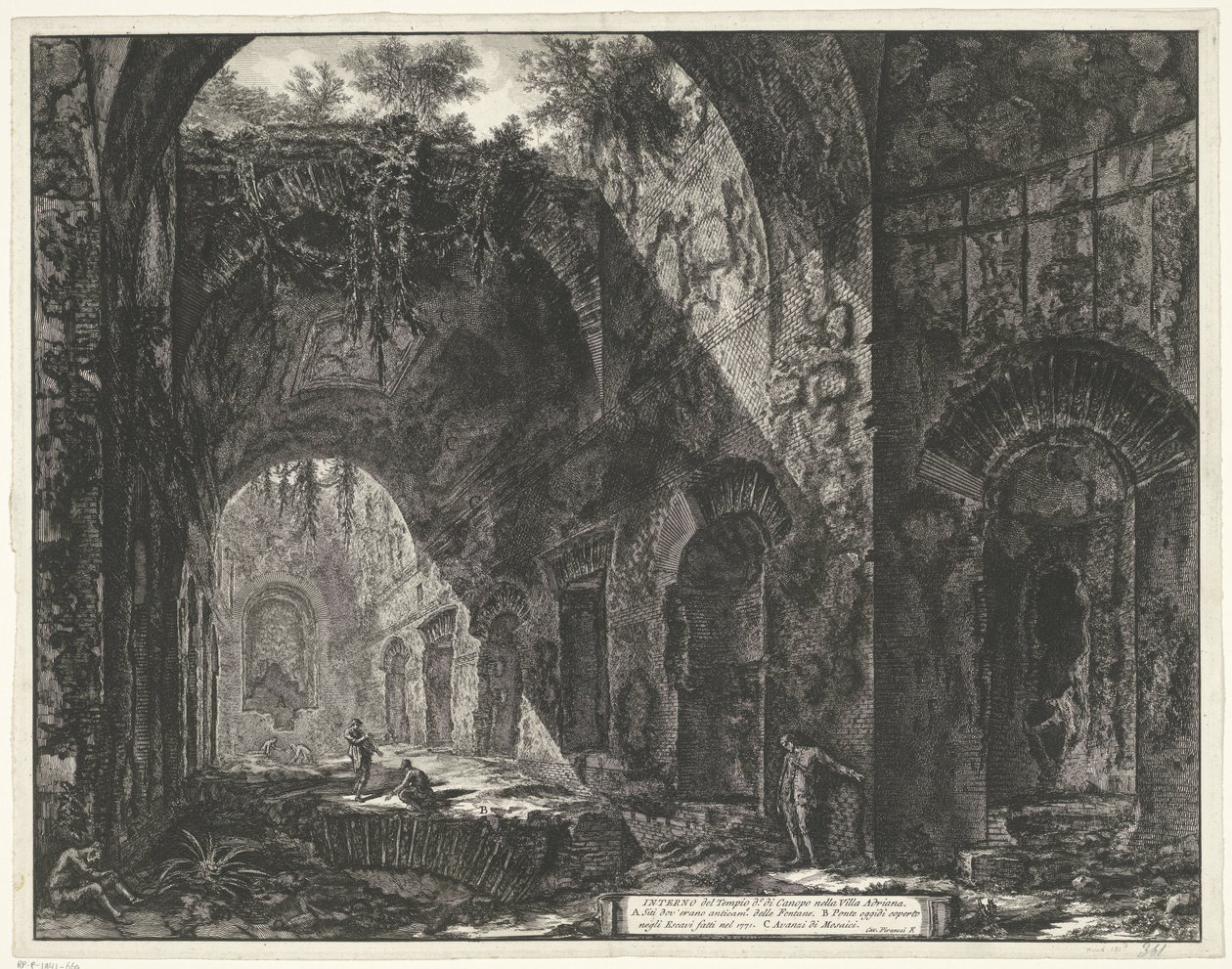 Interno del Tempio del dio Canopo nella Villa Adriana a Tivoli da Giovanni Battista Piranesi