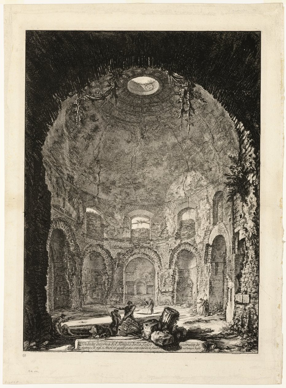 Vista interna del cosiddetto Tempio della Tosse, dalle Vedute di Roma da Giovanni Battista Piranesi