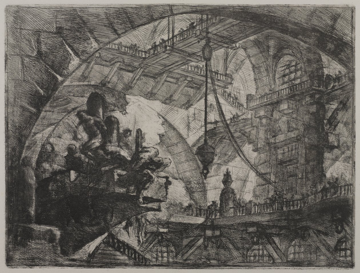 Invenzioni Capric di Carceri; Hind 13, Primo Stato di Tre, c.1749 da Giovanni Battista Piranesi