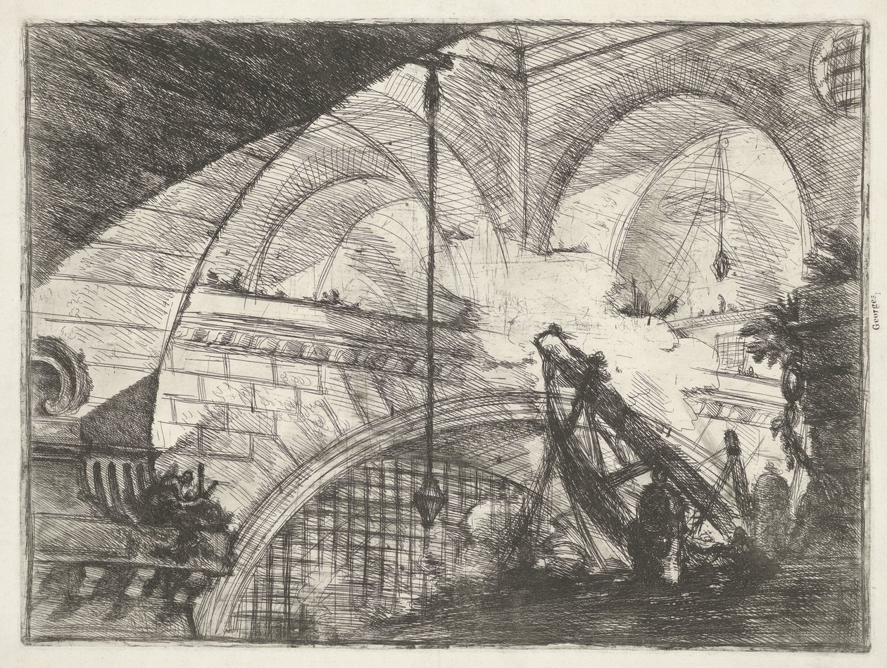 Prigione con impianto di sollevamento da Giovanni Battista Piranesi
