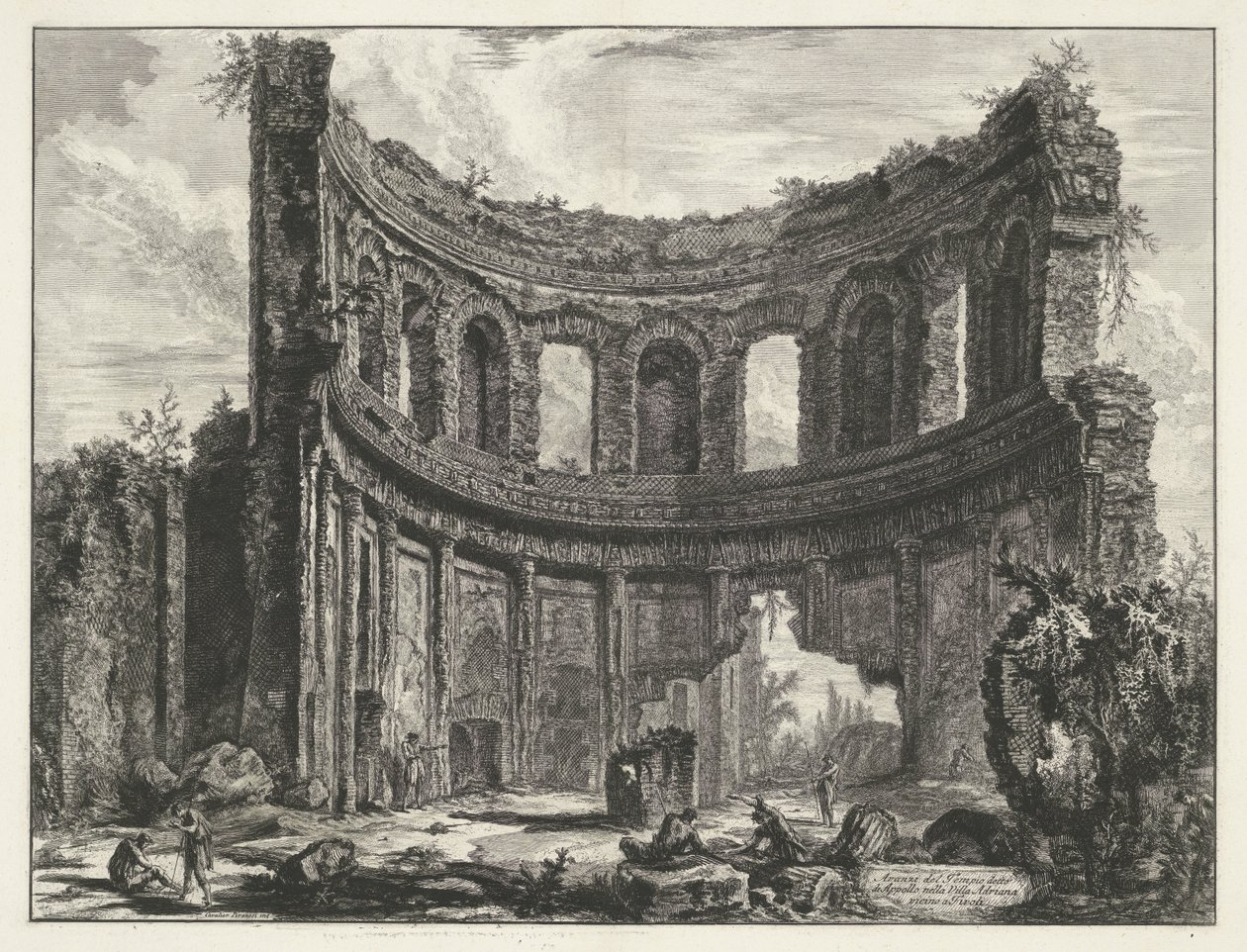Piccolo palazzo nella Villa Adriana a Tivoli da Giovanni Battista Piranesi