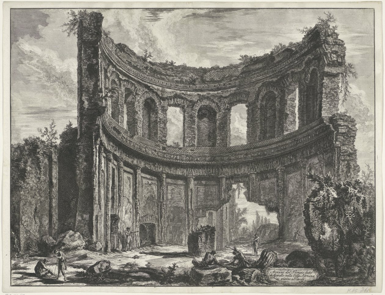 Piccolo palazzo nella Villa Adriana a Tivoli da Giovanni Battista Piranesi