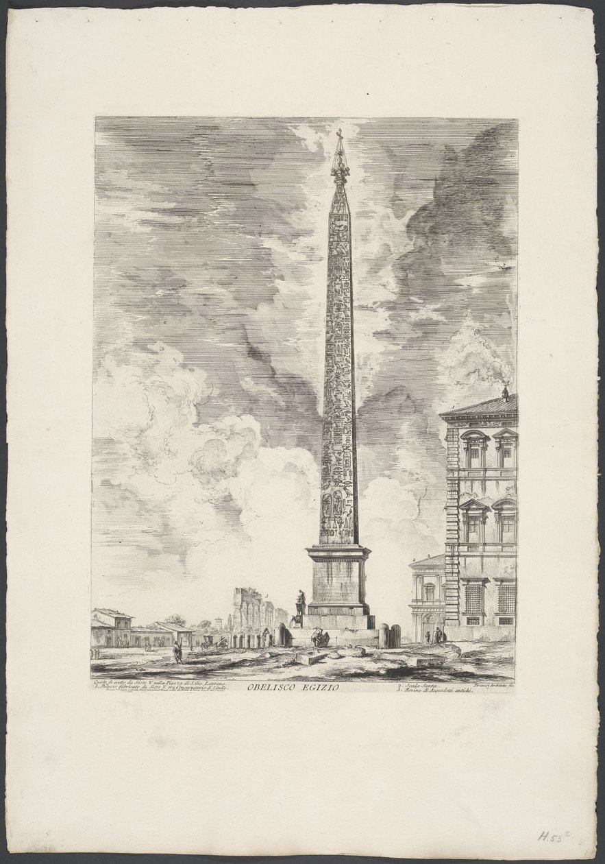 Obelisco Lateranense a Roma da Giovanni Battista Piranesi