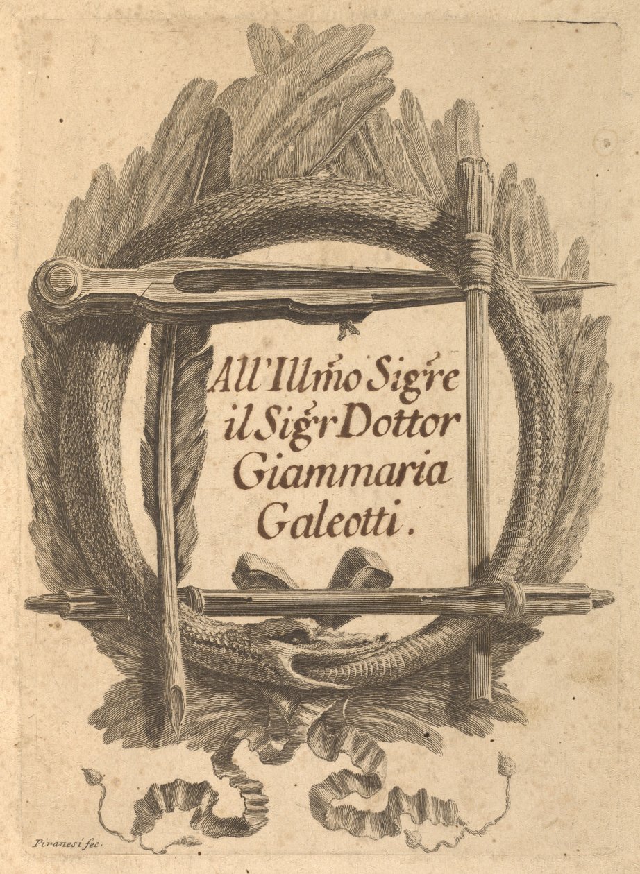 Lettere di giustificazione scritte a Milord Charlemont e ai suoi agenti di Roma da Giovanni Battista Piranesi