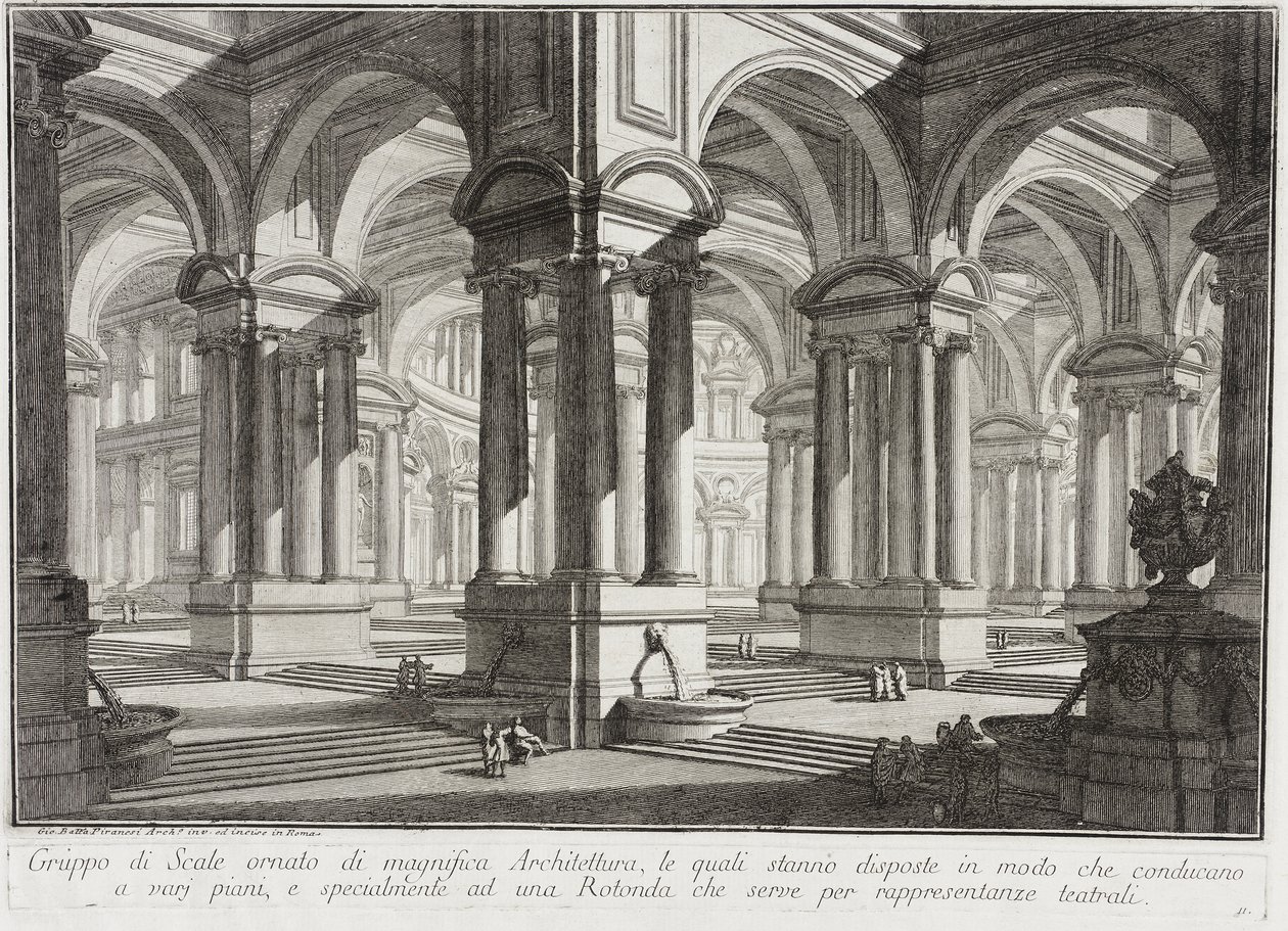 Magnifico spazio architettonico da Giovanni Battista Piranesi