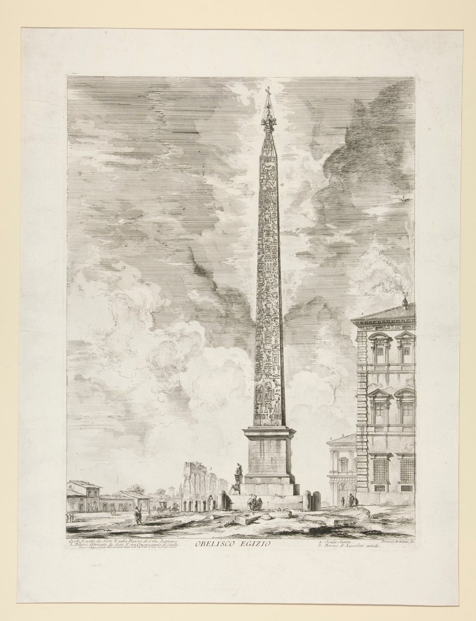 Obelisco egizio, da Vedute di Roma da Giovanni Battista Piranesi