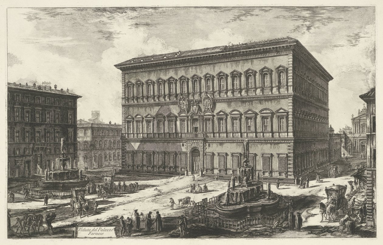 Palazzo Farnese a Roma (serie: Vedute di Roma) da Giovanni Battista Piranesi