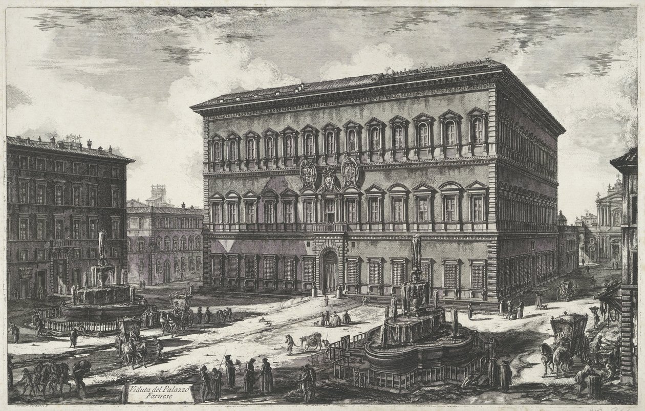 Palazzo Farnese a Roma da Giovanni Battista Piranesi