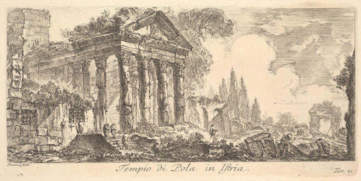 Tavola 21: Tempio di Pola in Istria, ca. 1748 da Giovanni Battista Piranesi